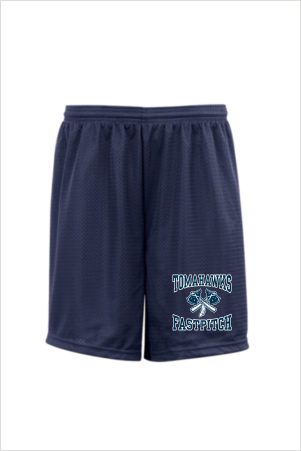 17B 220700 Badger 6 In Inseam Youth Mesh Shorts with 1 Color Leg Print
