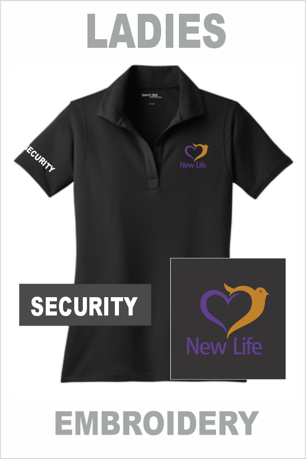 02 LST650 Ladies Sport-Tek® Micropique Sport-Wick® Polo Black with Left Chest and Right Sleeve Embroidery