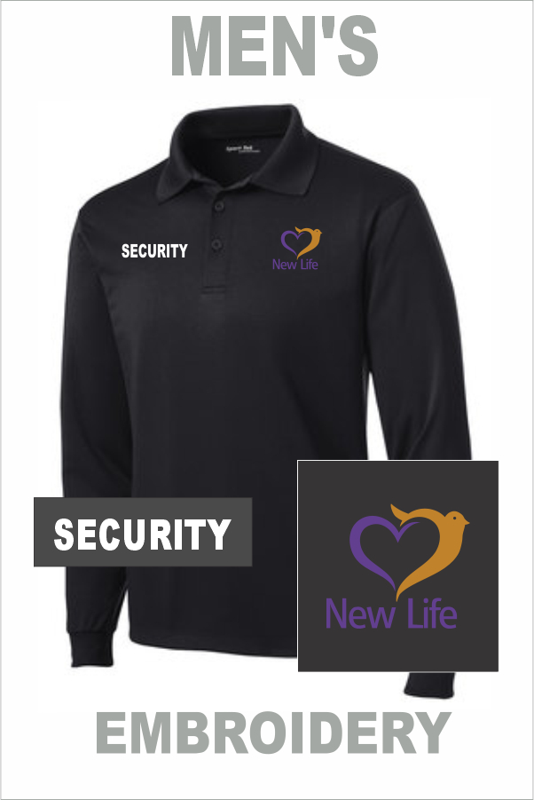 03 ST657 Mens Sport-Tek® Long Sleeve Micropique Sport-Wick® Polo Black with Left Chest and Right Chest Embroidery