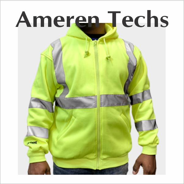 15 825 Game Sportwear 50/50 Hoodie Full Zip Safety Green