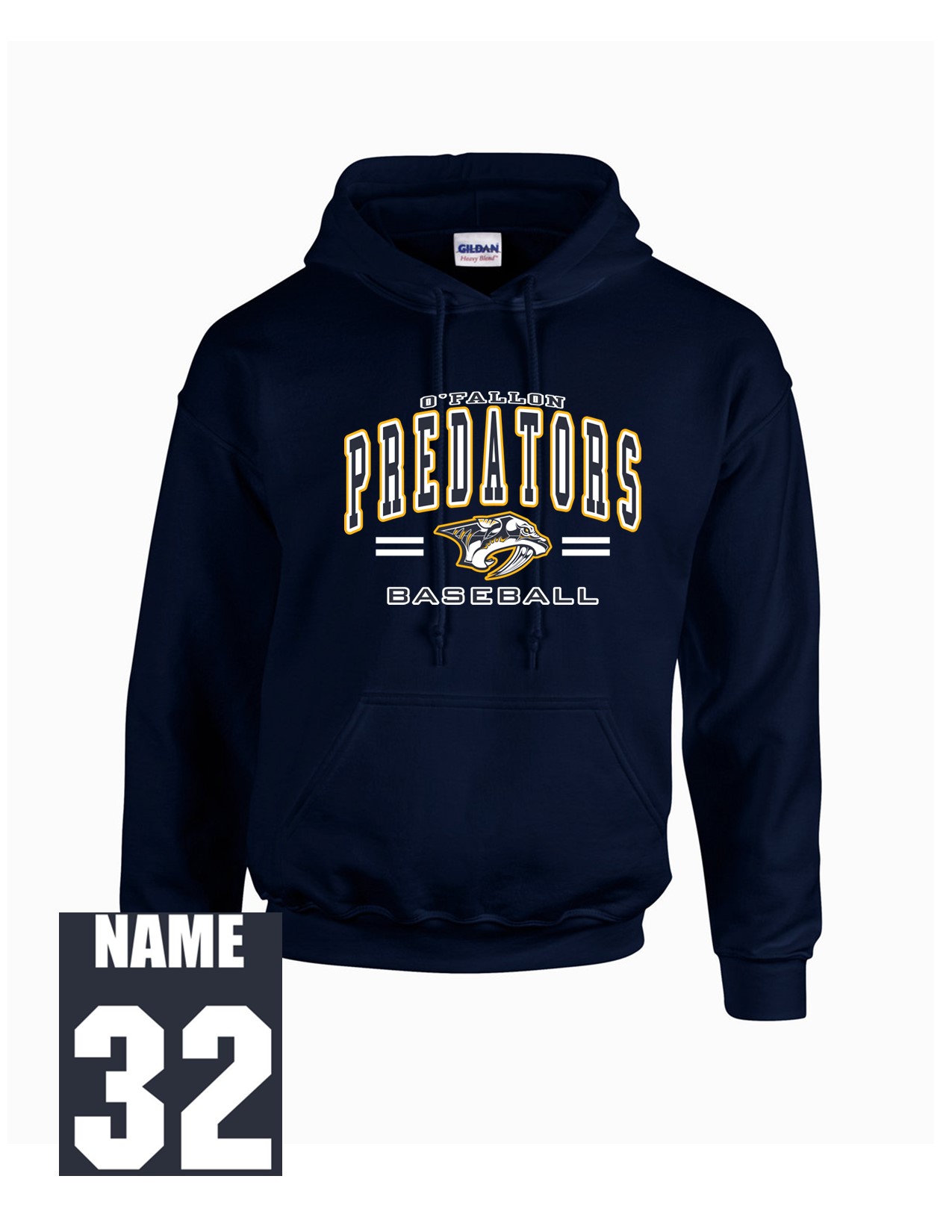 11 Gildan G185 Hoody with Front Print