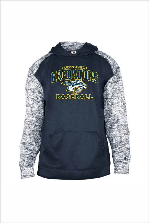 13 Badger 2462 Youth Sport Blend Hood with Front Print