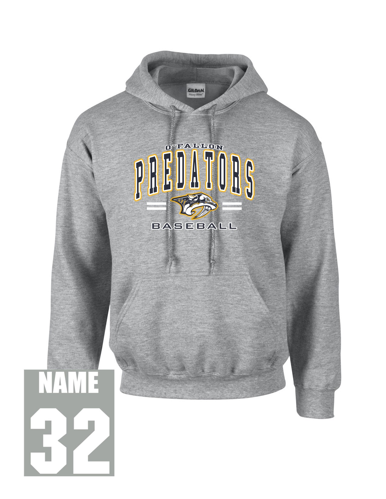 11Y Gildan G185B Youth Hoodies with Front Print