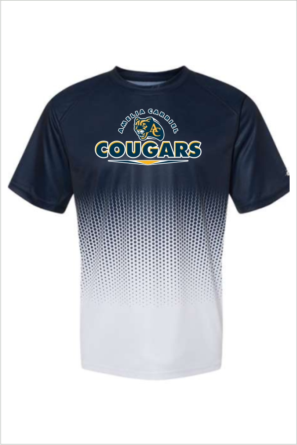 14 Badger 4220 Hex 2.0 Mens Short Sleeve Performance Tee with Front Print
