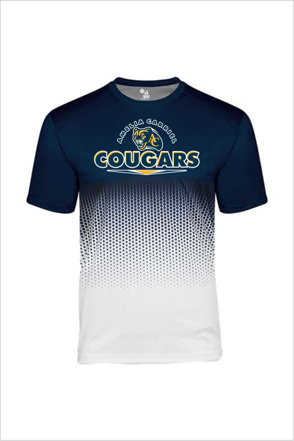15 Badger 2220 Hex 2.0 Youth Short Sleeve Performance Tee with Front Print