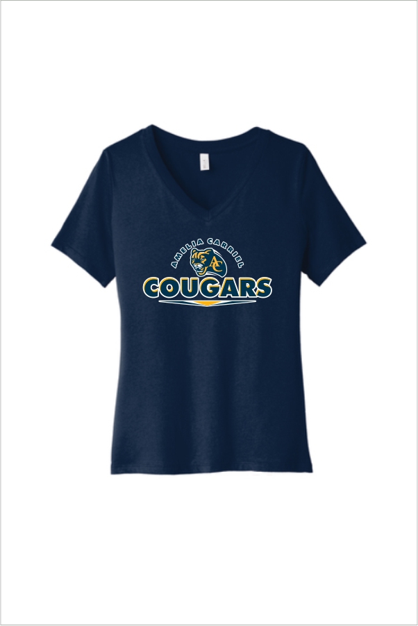 20 Bella Canvas BC6405 Women’s Relaxed Jersey Short Sleeve V-Neck Tee with Front Print