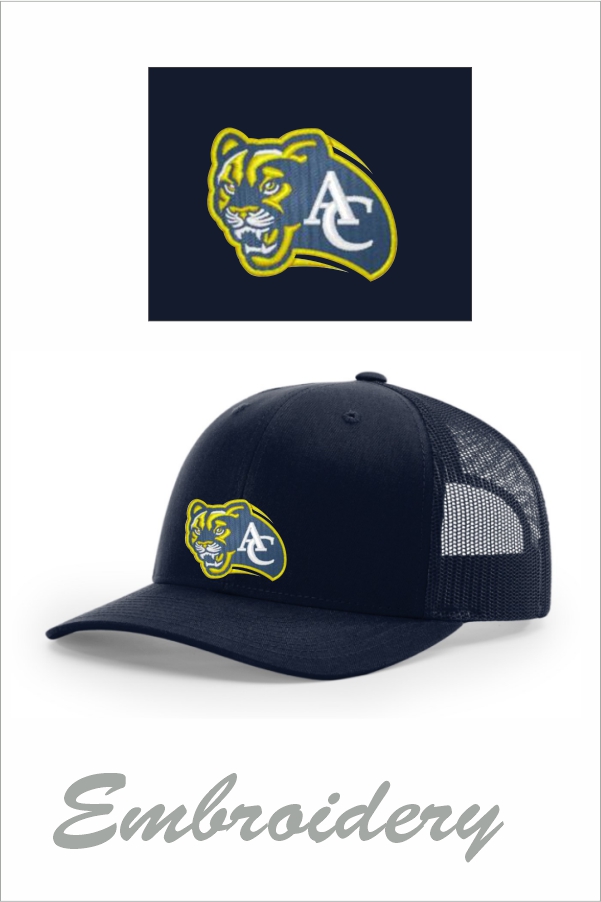 51 Richardson 112 Trucker Cap w Adjustable Snapback with Embroidery Navy