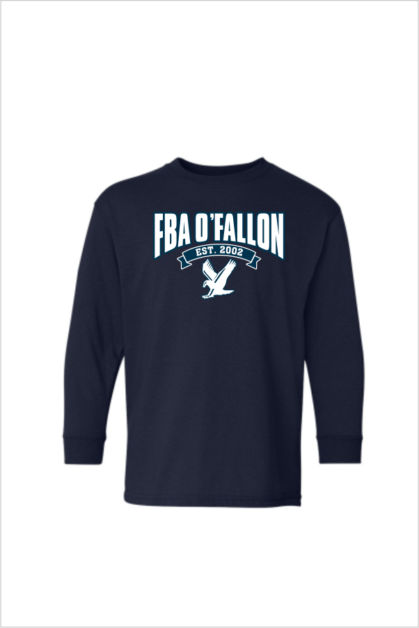 04 Gildan G5400B Youth Heavy Cotton Long Sleeve Shirt with Front Print