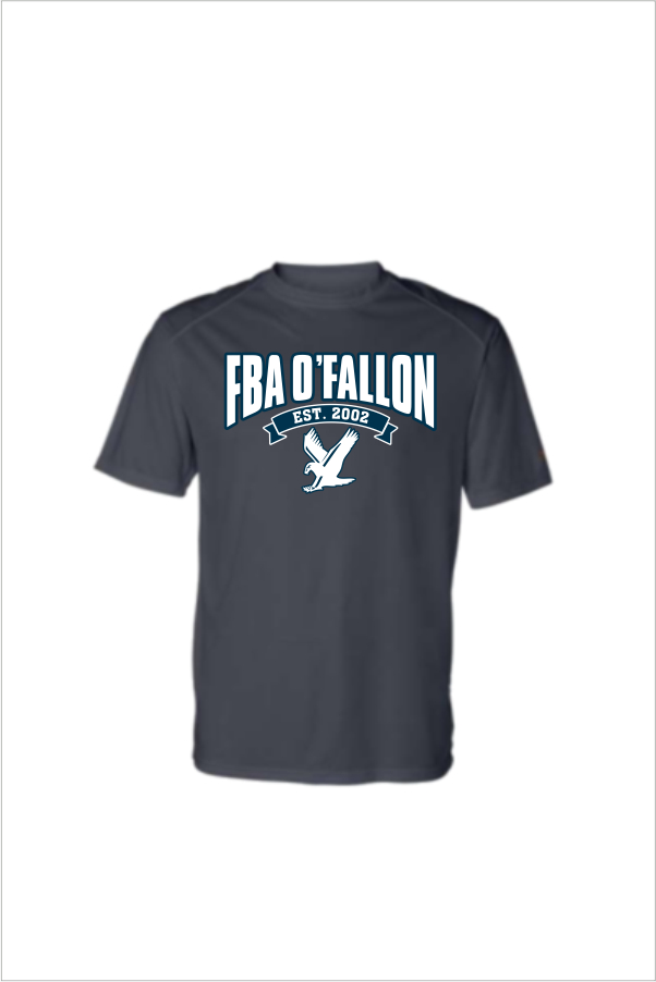 05 Badger 4120 Mens BCore Short Sleeve Performance Tee with 2 Color Front Print