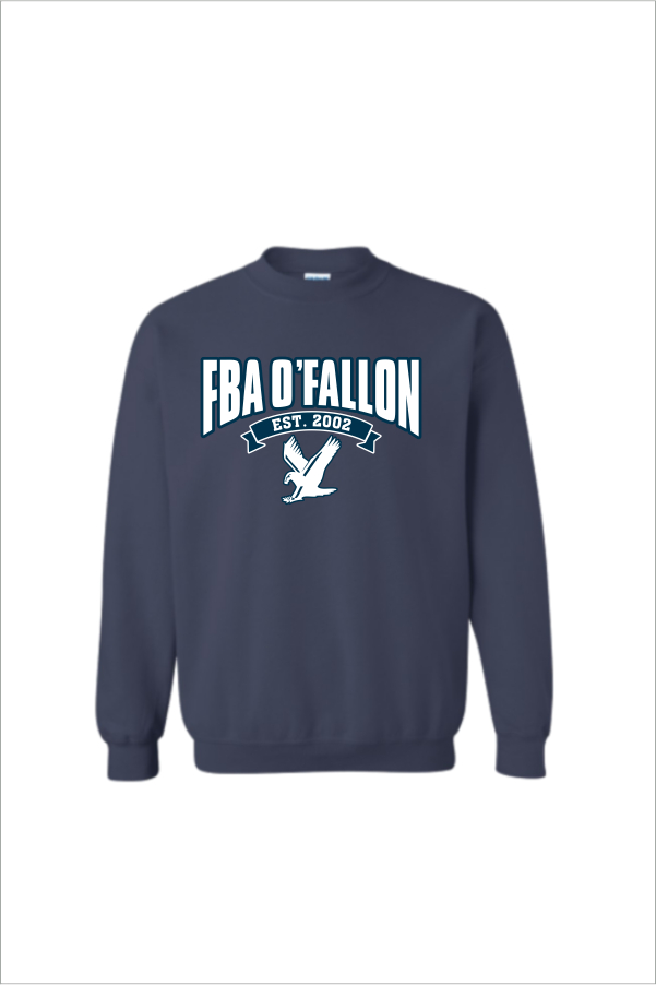 12 Gildan G180 Adult Crewneck Sweatshirt  with Front Print