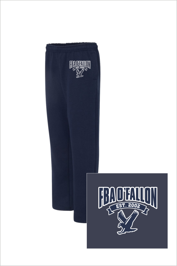 16 Gildan G184 Adult Open Bottom Sweatpant  with 1 Color Left Hip Print