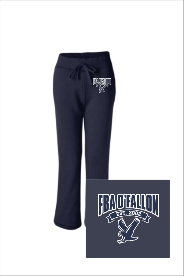 17 Gildan G18400FL Ladies' Heavy Blend 8 oz. 50/50 Open-Bottom Sweatpants with 1 Color Left Hip Print