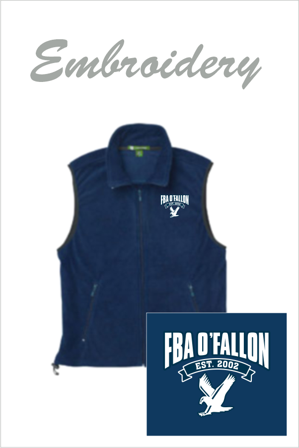 34 Harrington M985 Adult Fleece Vest with Left Chest Embroidery