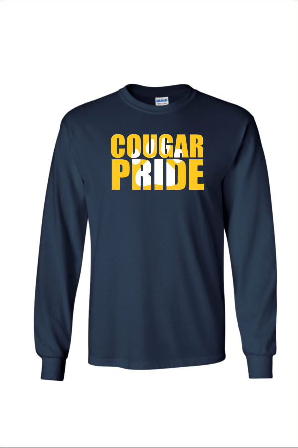 53 Gildan G540 Heavy Cotton Long Sleeve Shirt with Front Print