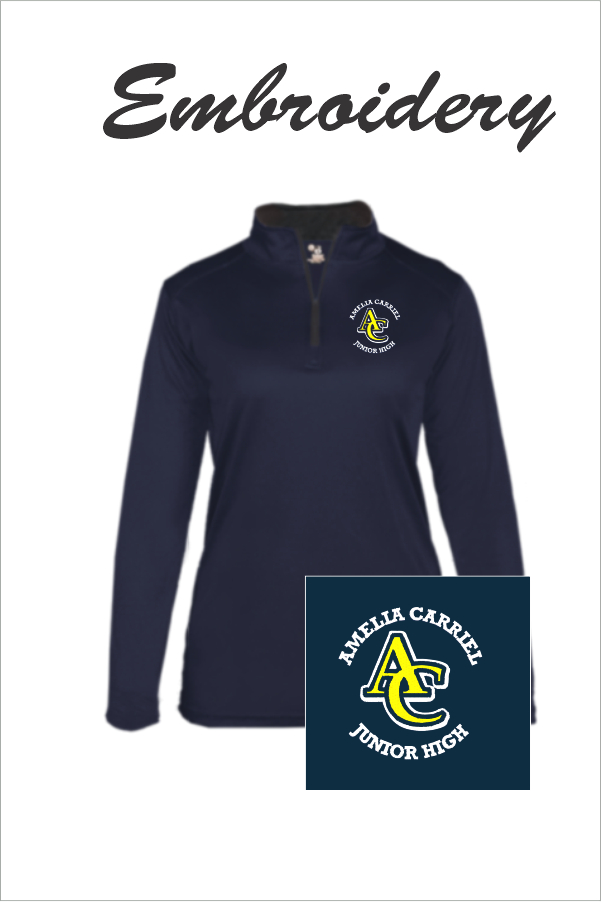 85 Badger 4103 Womens B Core 1/4 Zip with Left Chest Embroidery