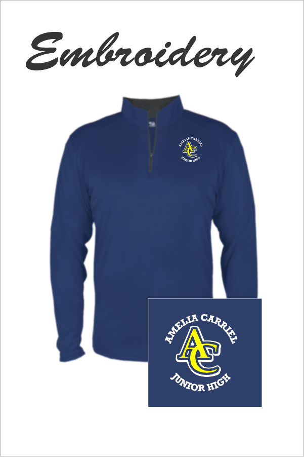 84 Badger 4102 BCore 1/4 Zip with Left Chest Embroidery