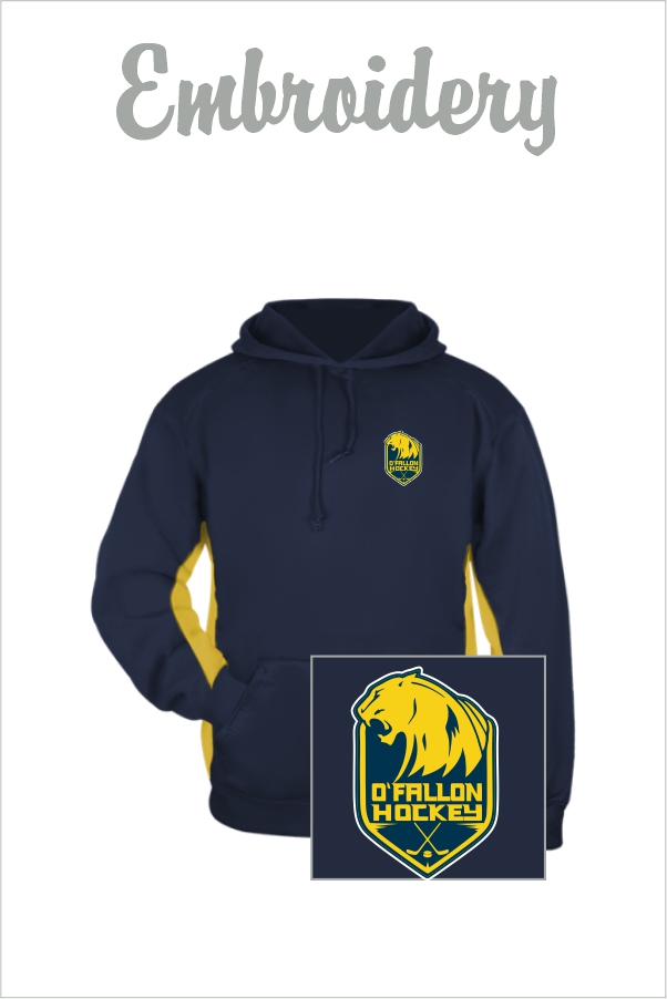 21 Badger 1454 Adult Performance Fleece Hoodie with Left Chest Embroidery