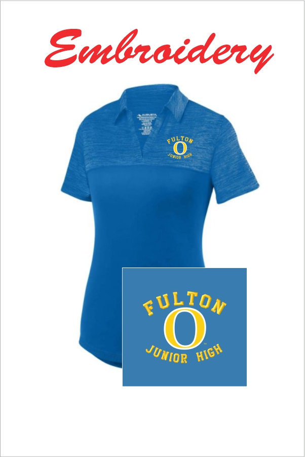 16 Augusta 5413 Ladies Shadow Tonal Heather Polo with Left Chest Embroidery