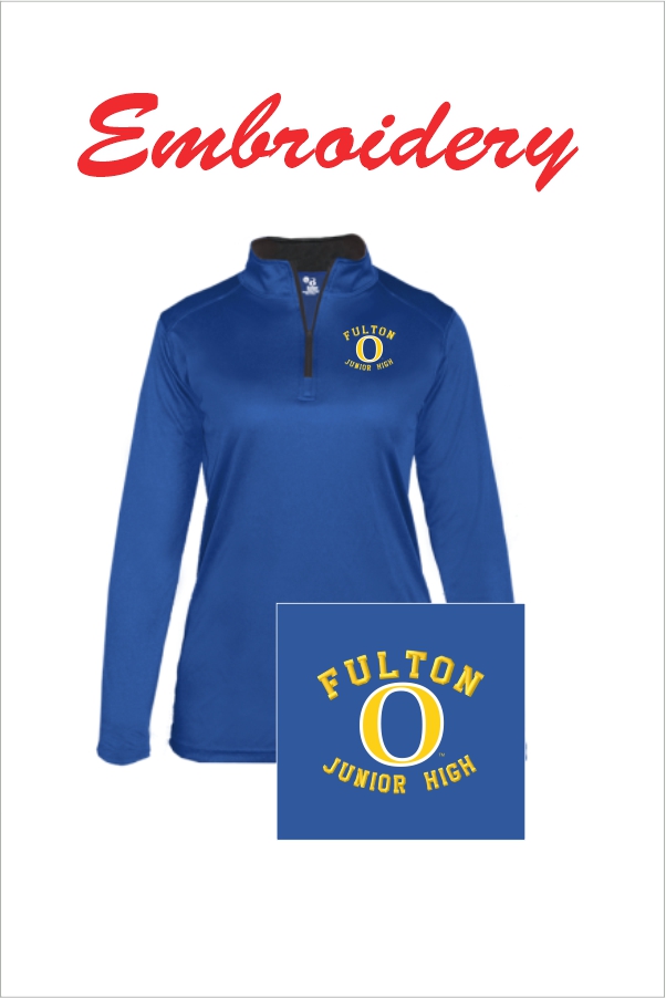 19 Badger 4103 Womens B Core 1/4 Zip with Left Chest Embroidery
