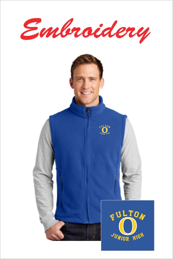 23 Port Authority F219 Mens Value Fleece Vest with Left Chest Embroidery