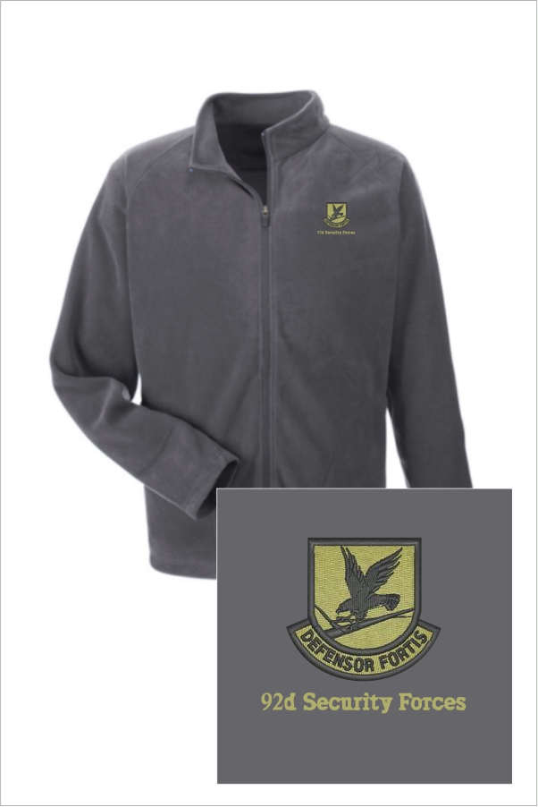 22 TT90 Team 365 Mens Campus Microfleece Jacket Sport Graphite with Left Chest Embroidery