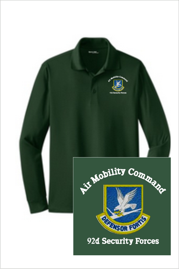 05 Sportek ST657 Unisex Long Sleeve Wicking Polo with Left Chest Embroidery