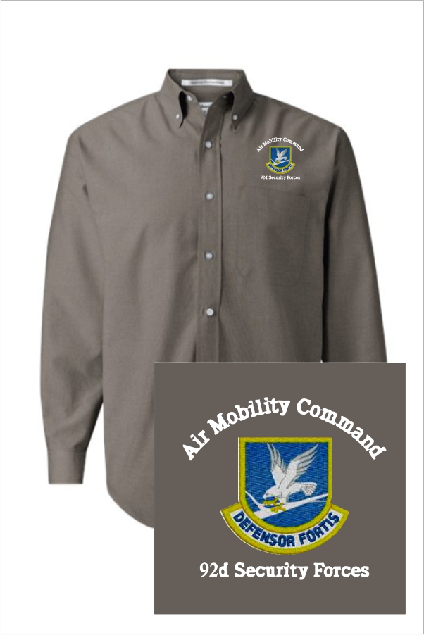 12 3231 Featherlite LS Stain Resistant Oxford Shirt with Left Chest Embroidery