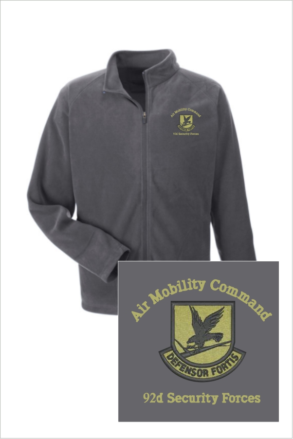22 TT90 Team 365 Mens Campus Microfleece Jacket Sport Graphite with Left Chest Embroidery