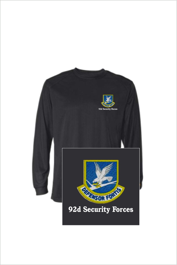 30 Badger 4104 Mens BCore Long Sleeve Performance Tee with Left Chest Print