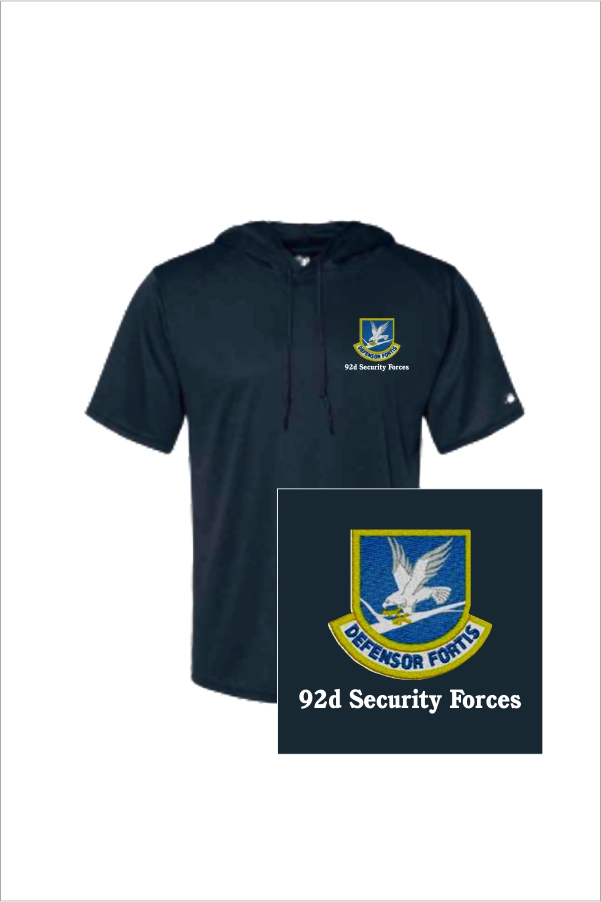 31 Badger 4123 BCore Performance Hooded TShirt 100% Poly SS with Left Chest Print