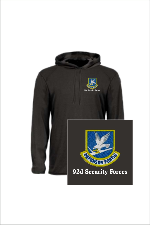 32 Badger 4105 B Core Performance LS Hooded TShirt 100% Poly LS with Left Chest Print