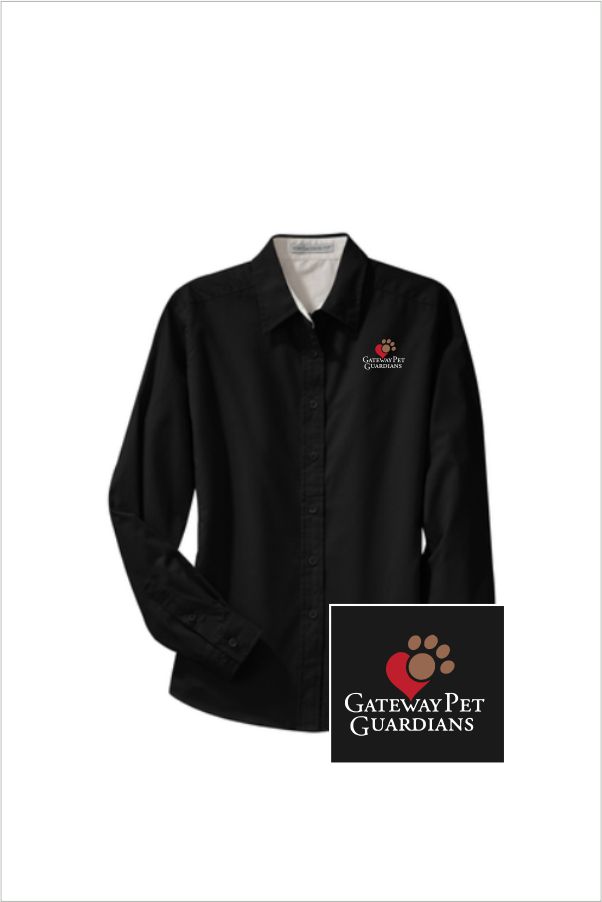 07 L608 Port Authority Ladies Long Sleeve Easy Care Shirt with Left Chest Embroidery