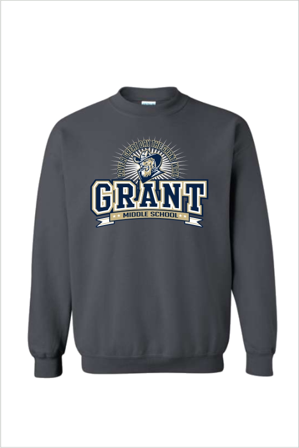 09 Gildan G180 Adult Crewneck Sweatshirt  with Logo 1 Front Print