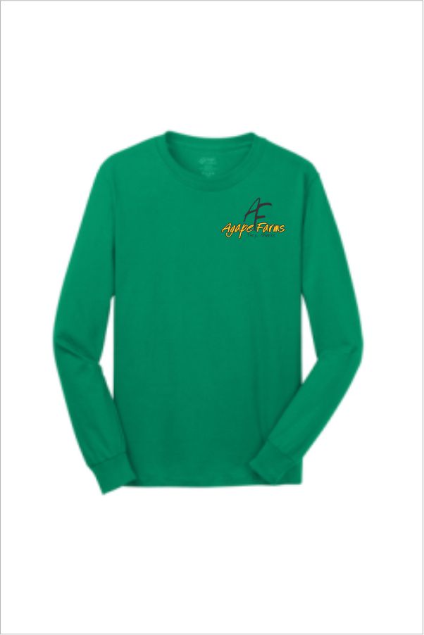 03 Port & Co PC54LS ADULT Long Sleeve Core Cotton Tee with Left Chest Print
