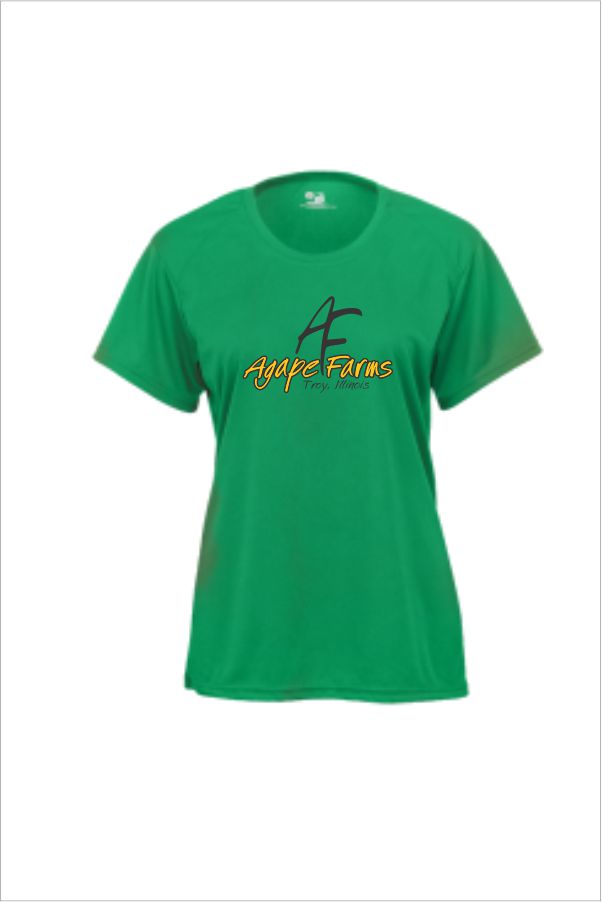 08 Badger 4160 Womens BCore Short Sleeve Performance Tee with Front Print