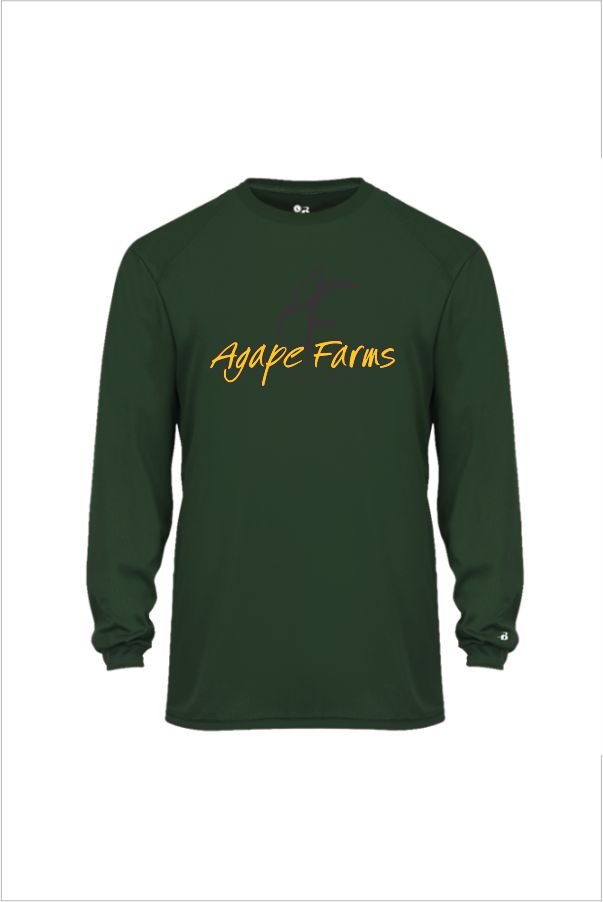 13 Badger 2104 Youth BCore Long Sleeve Performance Tee with Front Print