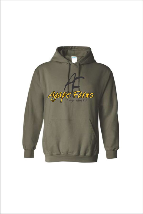 18 Gildan G185 Adult Heavyblend Hooded Sweatshirt with Front Print