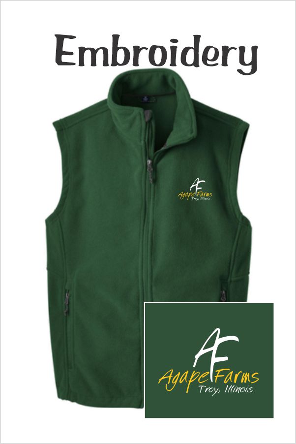 32 F219 Port Authority Mens Value Fleece Vest with Left Chest Embroidery