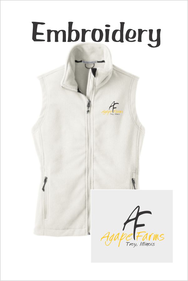 33 L219 Port Authority Ladies Value Fleece Vest  with Left Chest Embroidery
