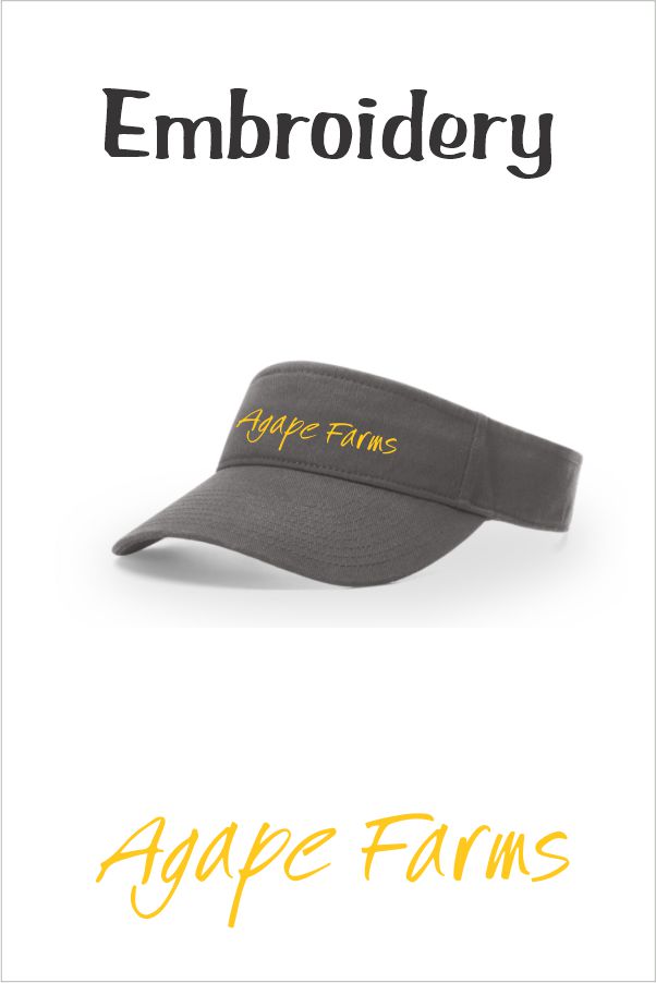 40 Richardson R45 Garment Washed Visor with Embroidery OSFA w Adjustable Hook-and-Loop Backstrap