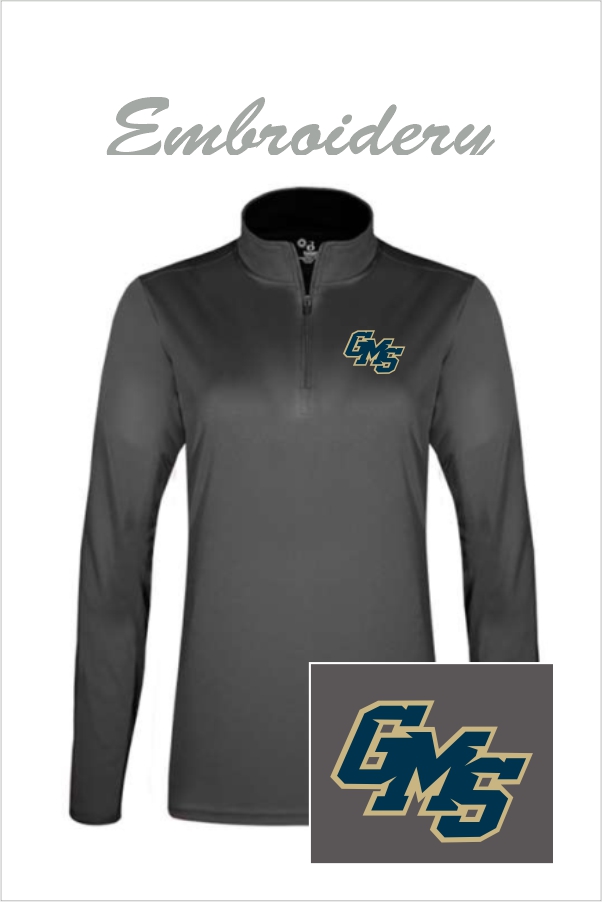 36 Badger 2103 Girls 1/4 Zip Pullover with Left Chest Embroidery