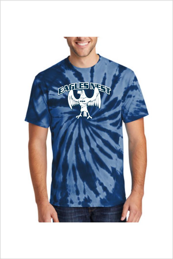 001 PC147  Port & CompanyTie-Dye Tee Navy with 2 Color Front Print