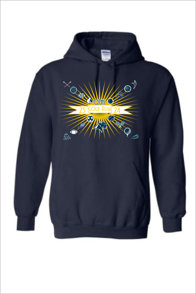 07 Gildan G185 ADULT 50/50 Hoodie with Front Print