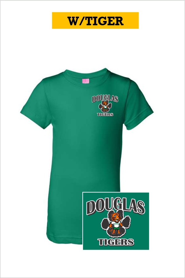 03 2616 LAT Girls Fine Jersey Tee Youth with Left Chest Print