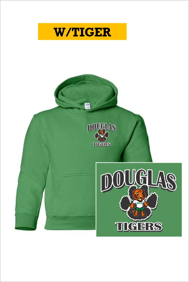 15 Gildan G185B Youth Heavy Blend 50/50 Hoody with Left Chest Print