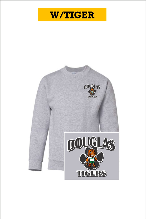 16 Gildan G180 Adult Crewneck Sweatshirt with Left Chest Print