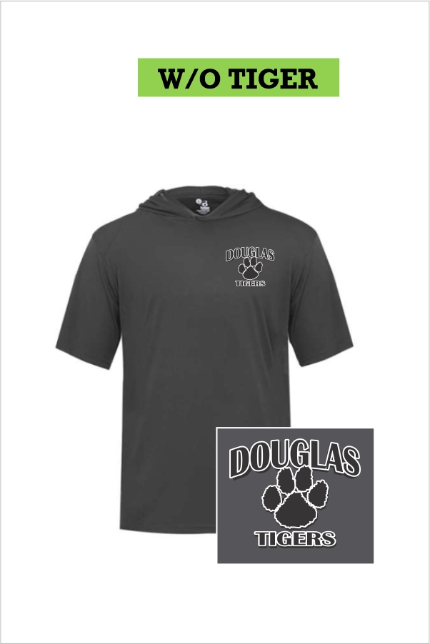 22 Badger 2123 Youth B Core Hooded T-Shirt with Left Chest Print