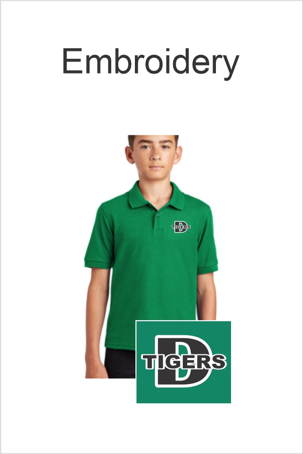 30 Y500 Port Authority Silk Touch Polo Youth with Left Chest Embroidery