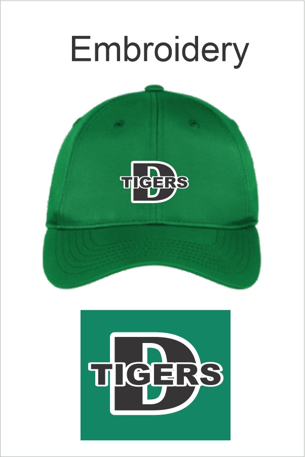 33 Sport Tek STC10 Adult Dry Zone Nylon Cap Kelly Green Adjustable with Embroidery