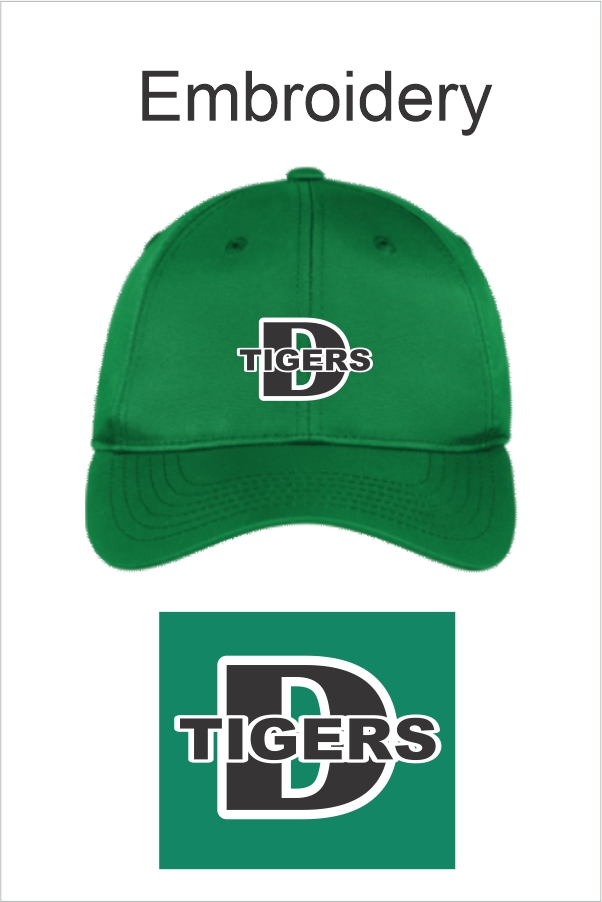 34 Sport Tek YSTC10 Youth Dry Zone Nylon Cap Kelly Green Adjustable with Embroidery